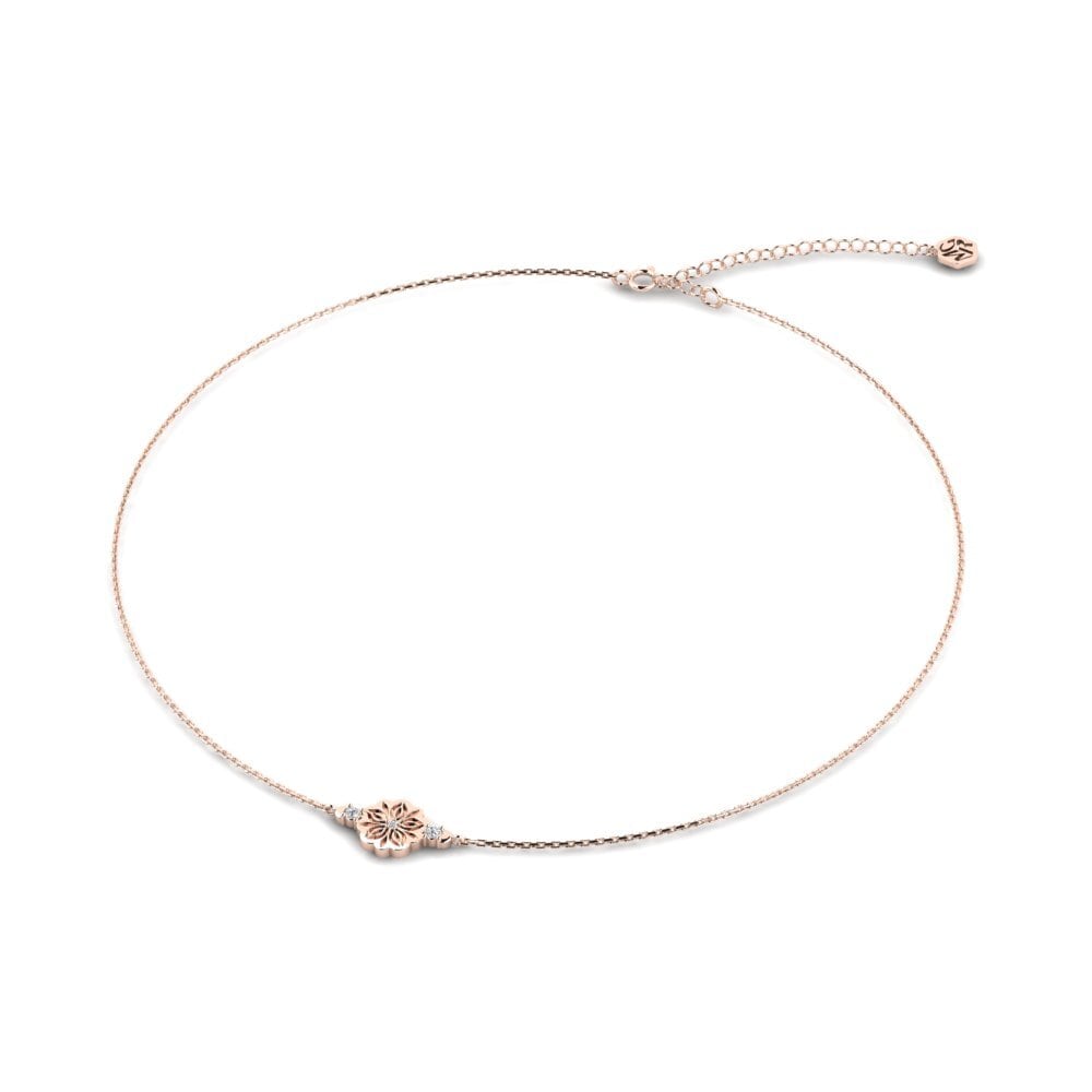 14k Oro Rosa Collar de Mujer Ceol
