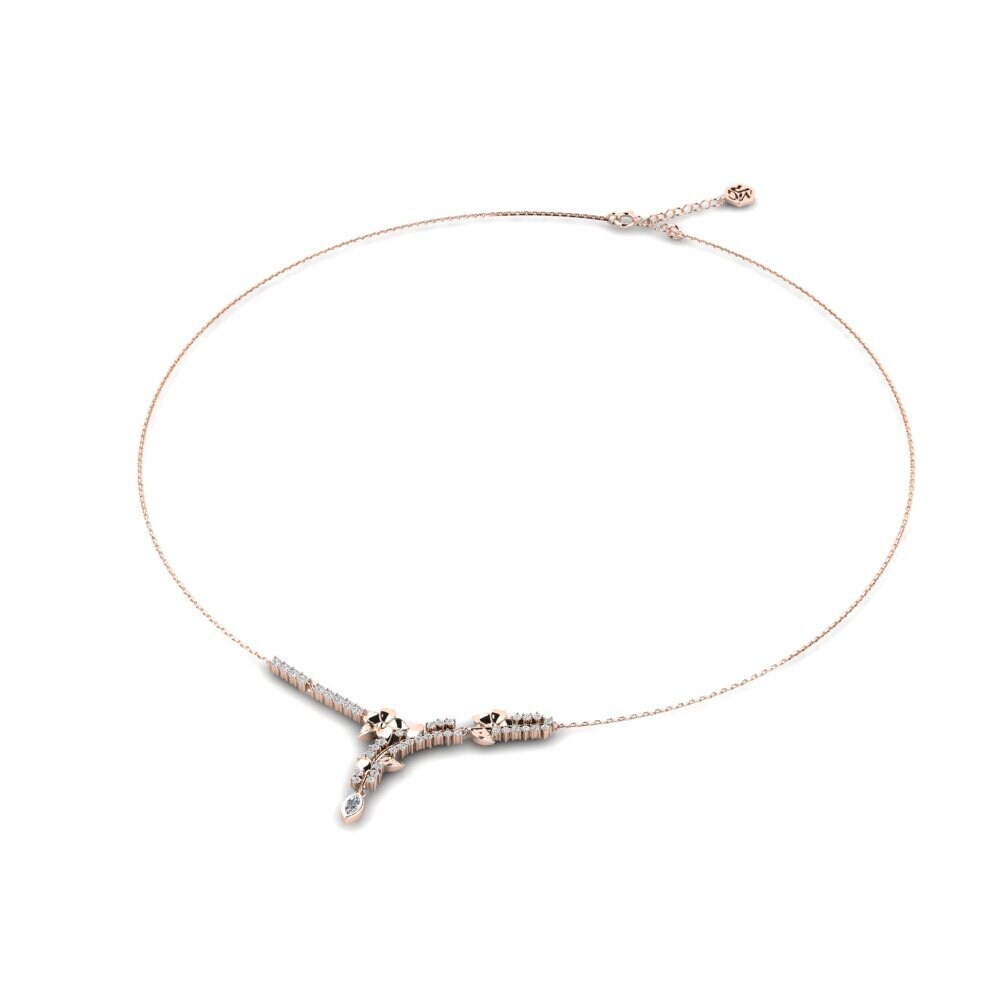14k Oro Rosa Collar de Mujer Cienna