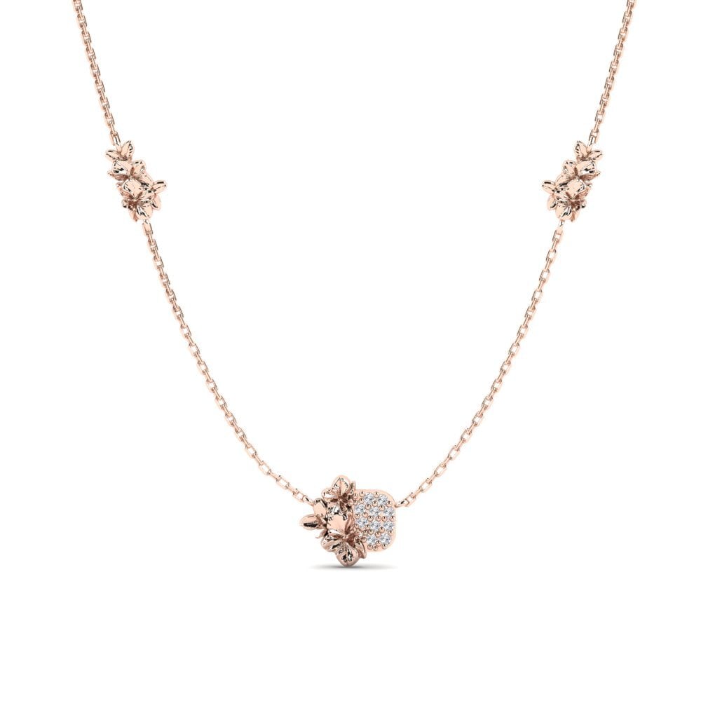14k Oro Rosa Collar de Mujer Cortland