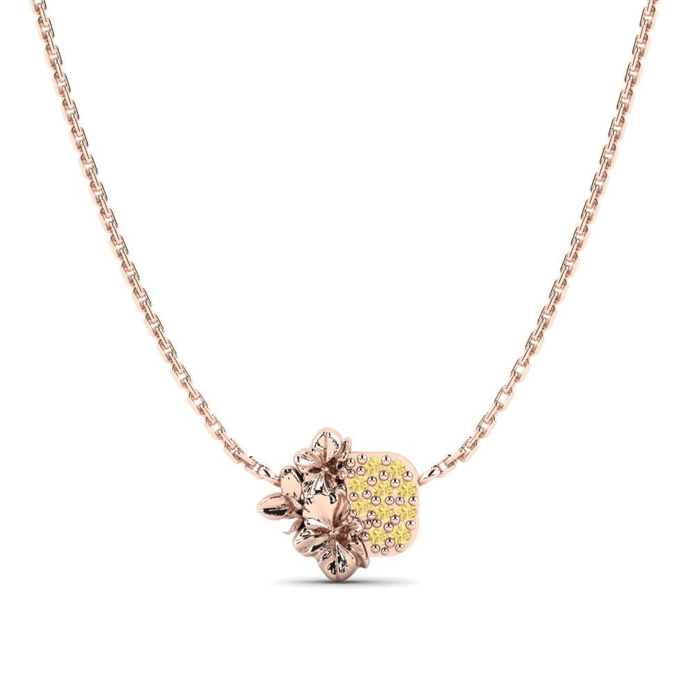 Vàng Hồng 14K Kim Cương Vàng Dây chuyền nữ Cranberry