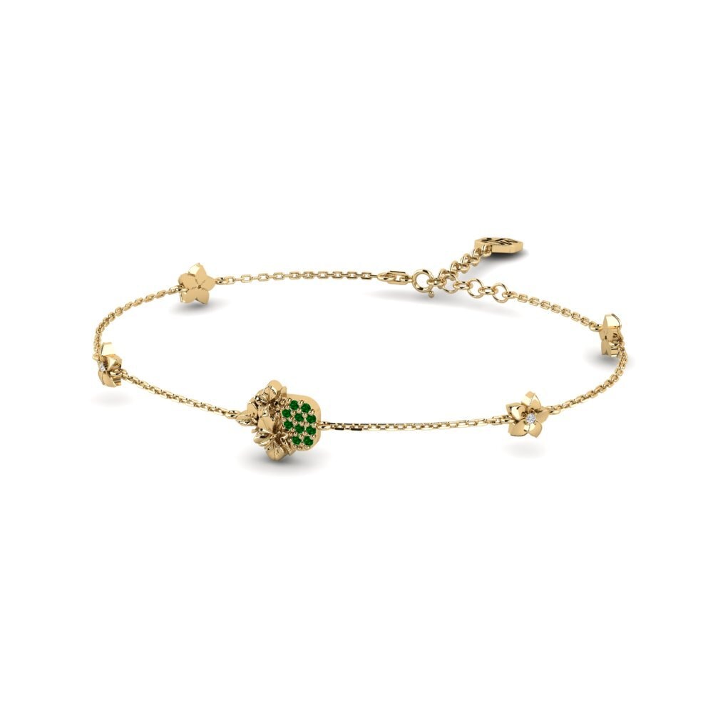 Zircônia Verde Pulseira Feminino Degraw
