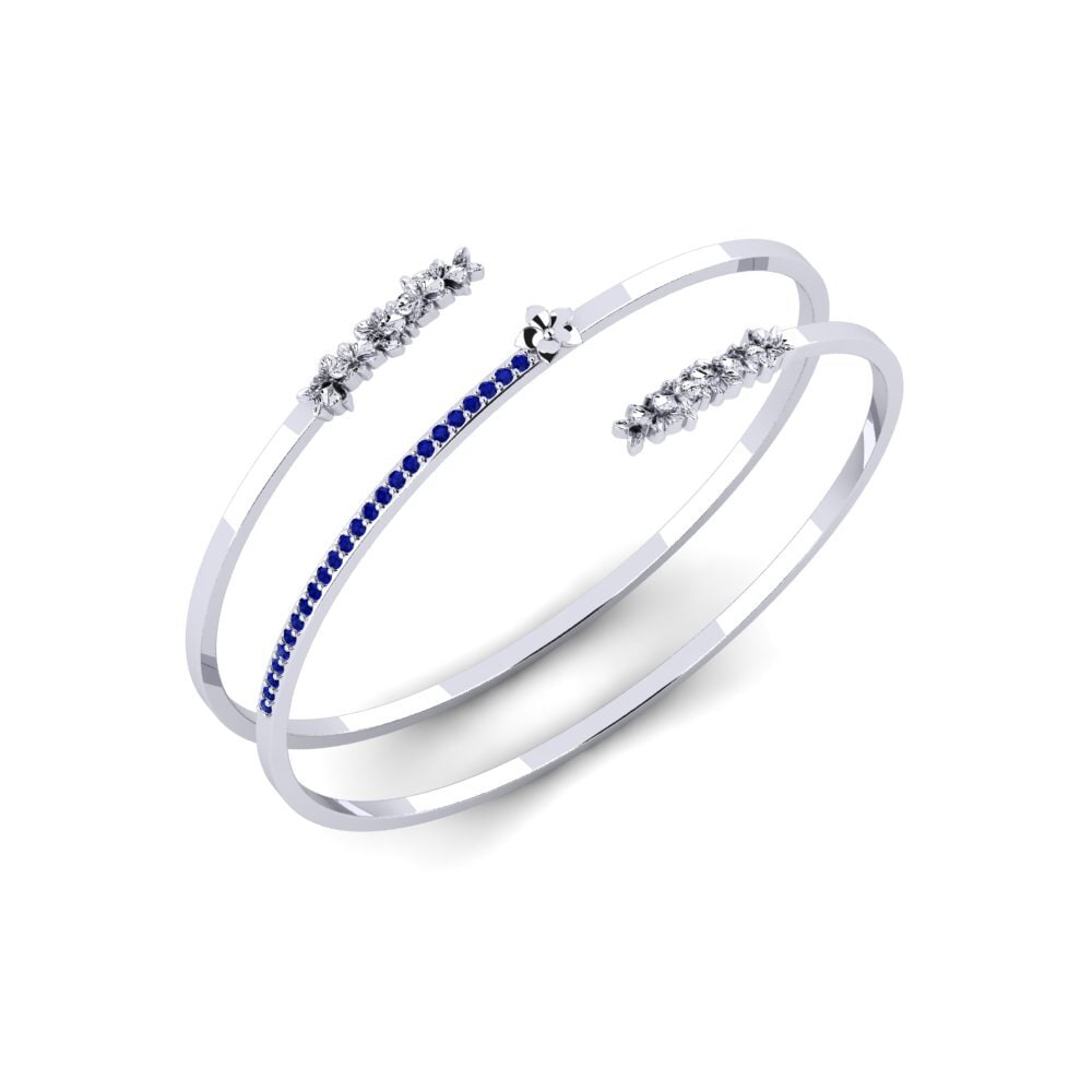 シルバ925 サファイア 女性ブレスレット Divelle