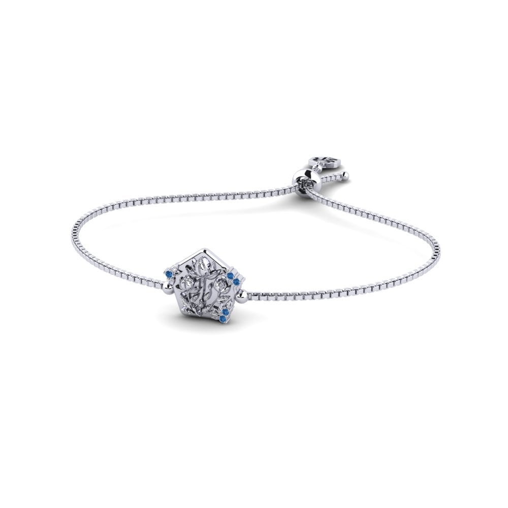 Paladio Circonita Azul Oscuro Pulsera de Mujer Eftertryck