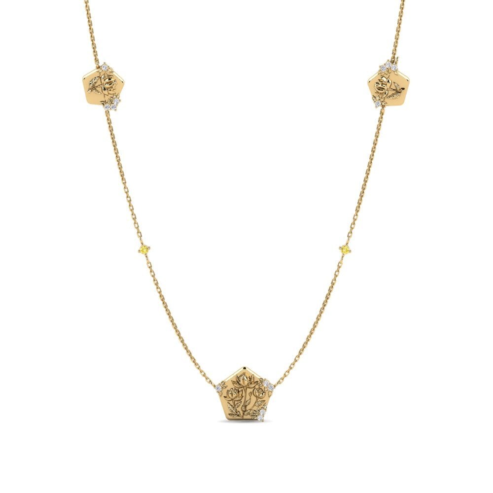 Yellow Sapphire Women's Necklace Escultura