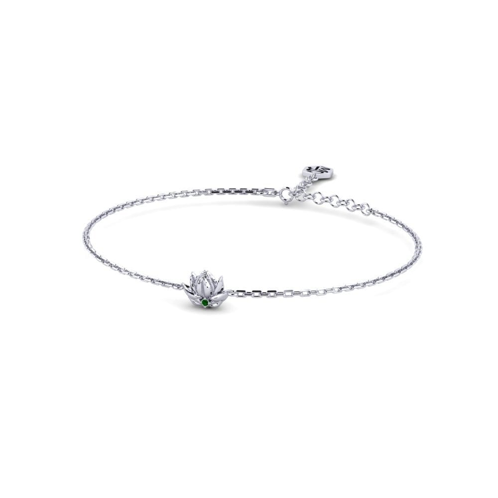 Paladio Circonita Verde Pulsera de Mujer Filigrana
