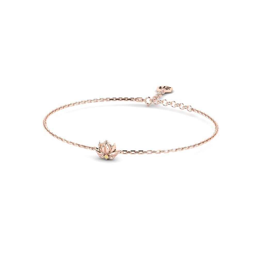 Vàng Hồng 14K Kim Cương Vàng Vòng tay nữ Filigrana
