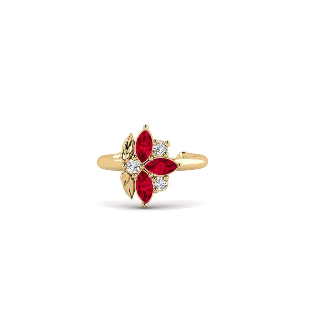 Ruby Women's Earring Forankrad - B