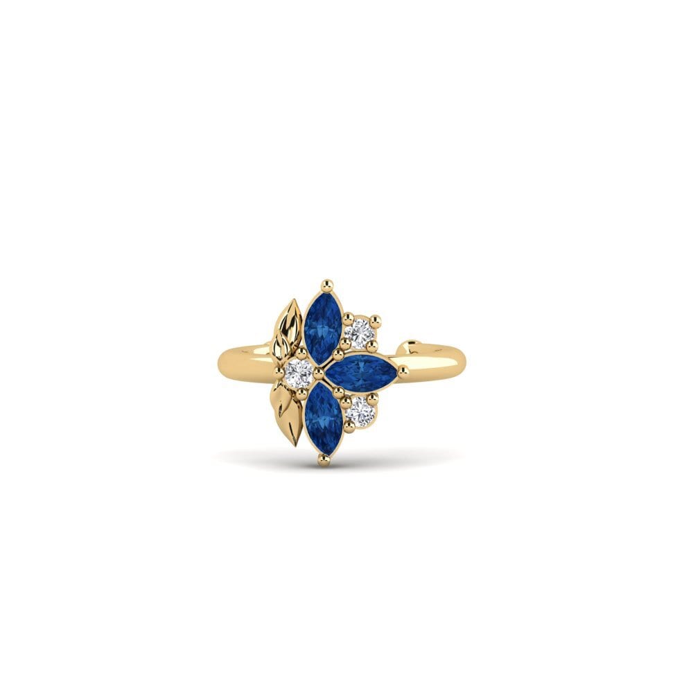 Zircônia azul escuro Brincos Feminino Forankrad - B