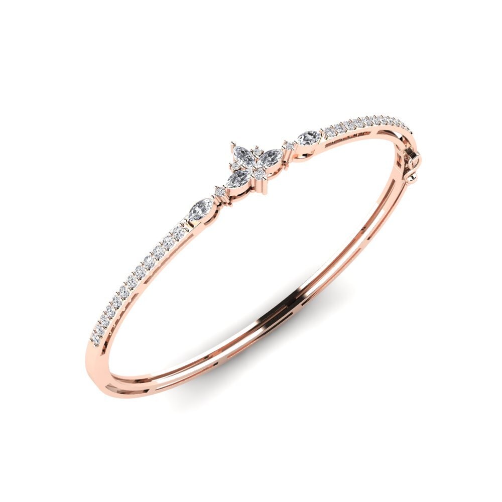 14k Rose Gold Women's Bangle Frostklar