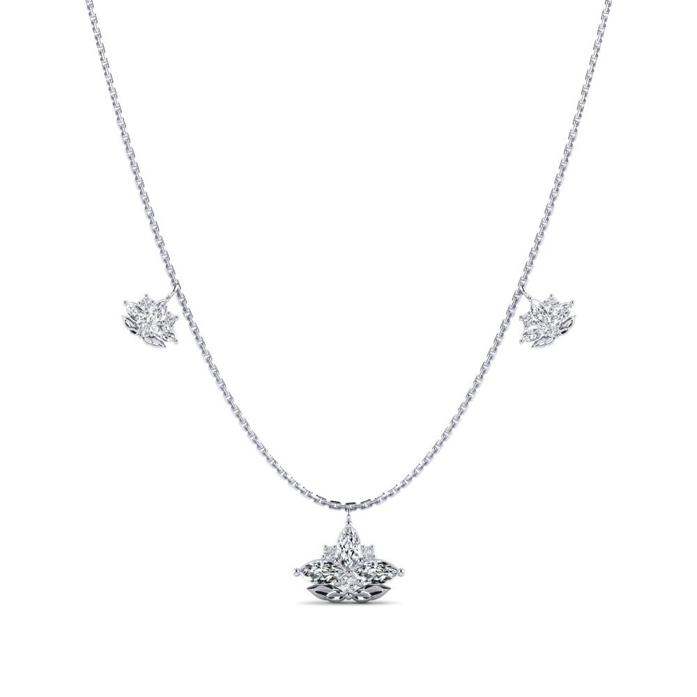 Plata 925 Circonita Collar de Mujer Galanthus
