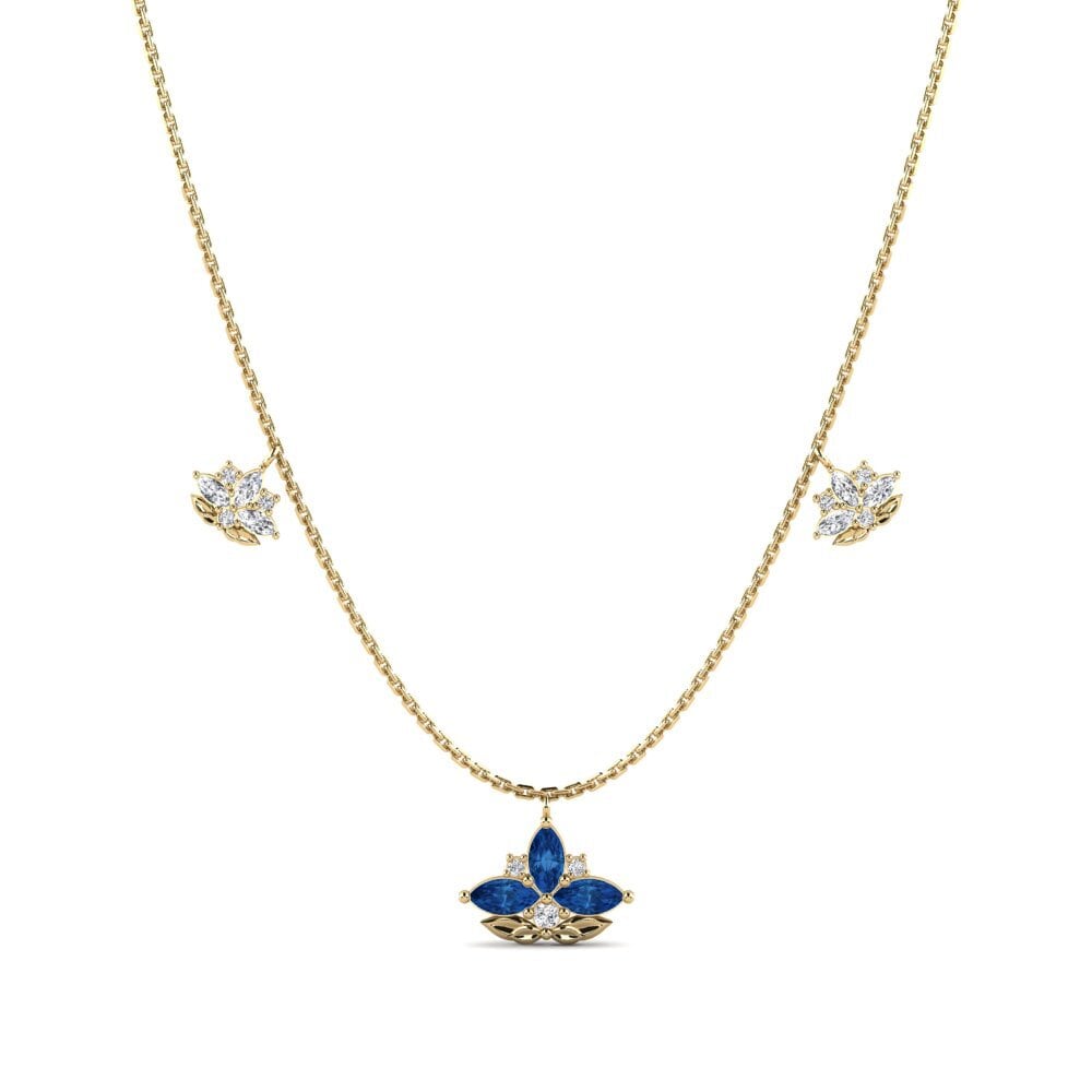 Đá Zirconia Xanh Lam Dây chuyền nữ Galanthus