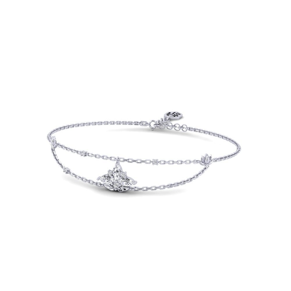 Paladio Diamante Pulsera de Mujer Genklang