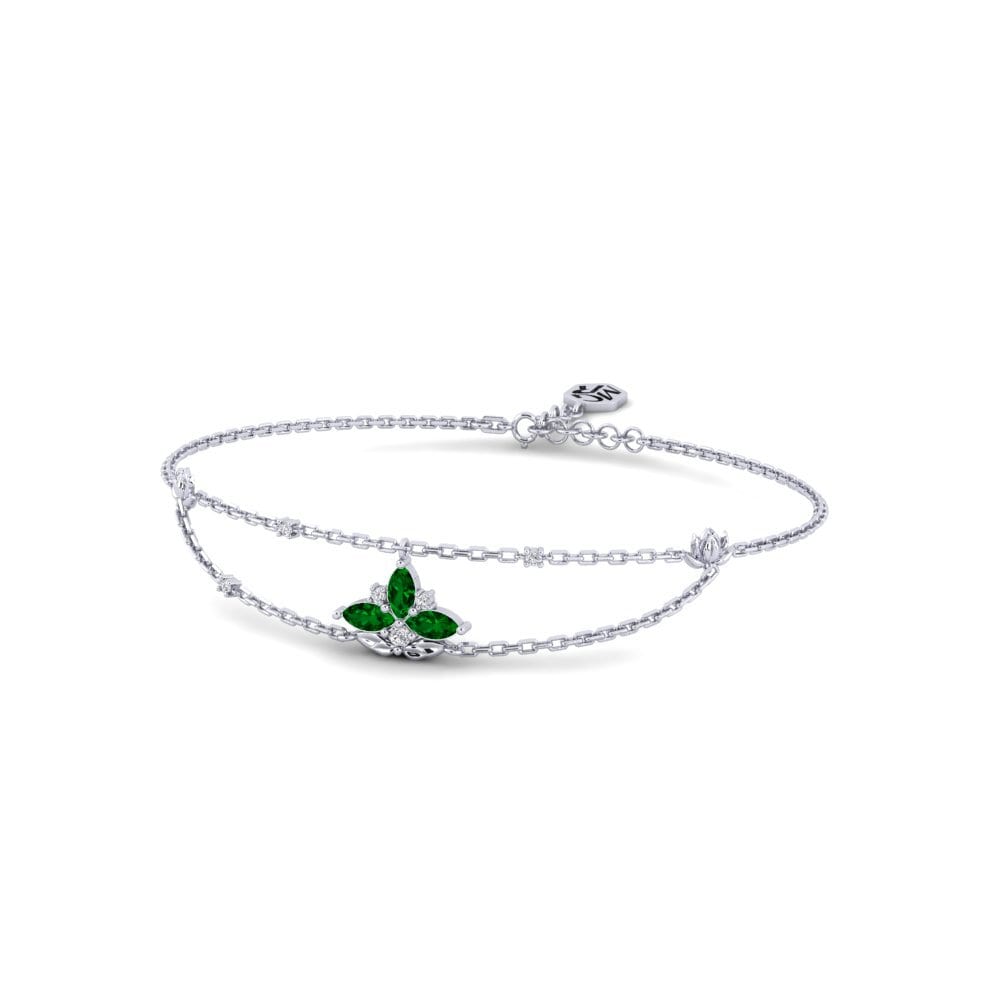 Paladio Circonita Verde Pulsera de Mujer Genklang
