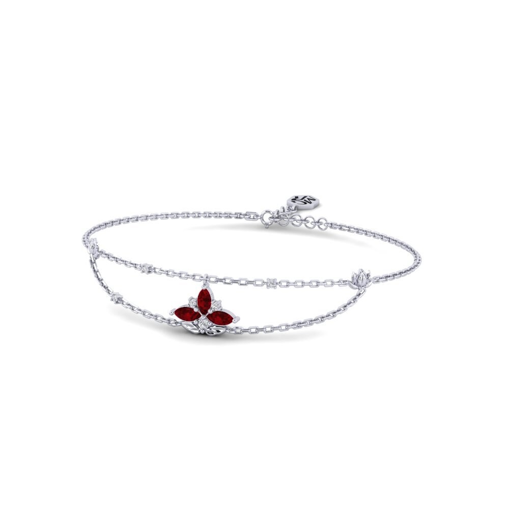 Paladio Rubí Pulsera de Mujer Genklang