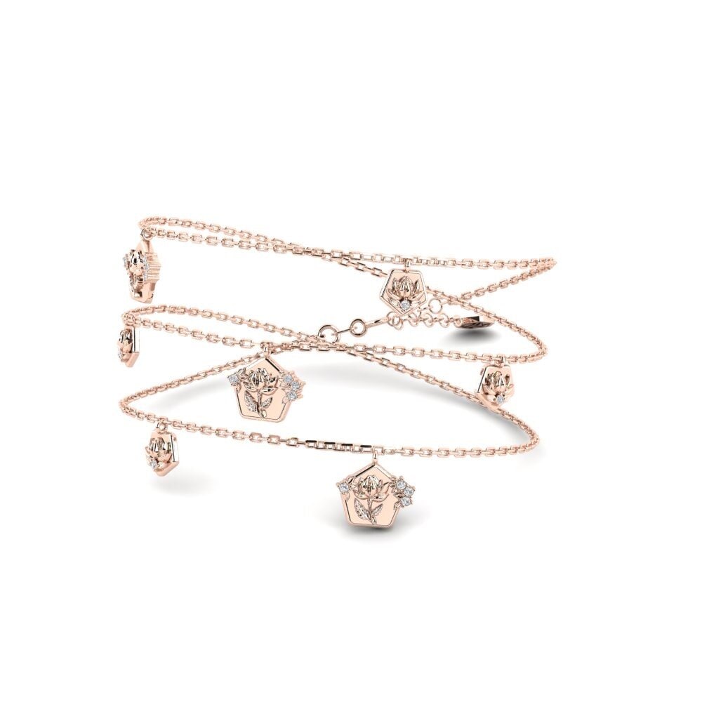 14k Oro Rosa Collar de Mujer Gullviva