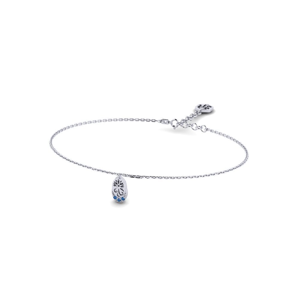 Paladio Circonita Azul Oscuro Pulsera de Mujer Igiti