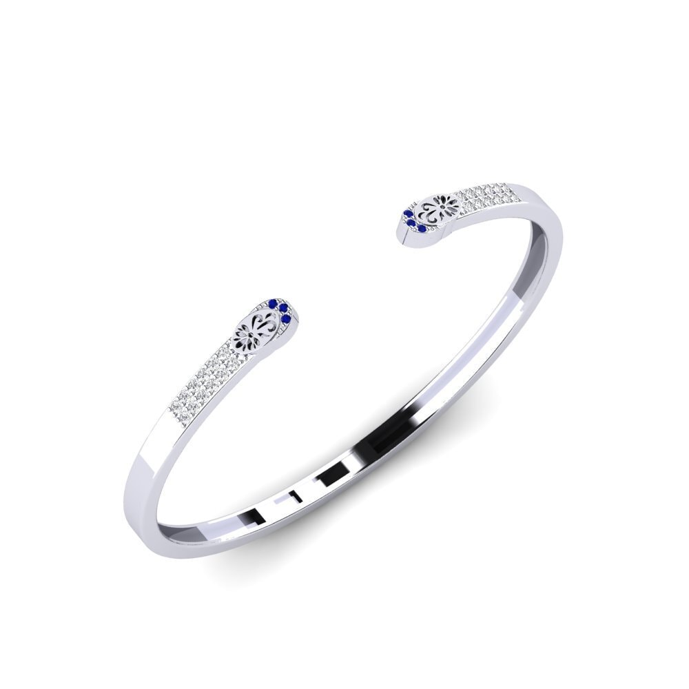 シルバ925 サファイア 女性ブレスレット Jue
