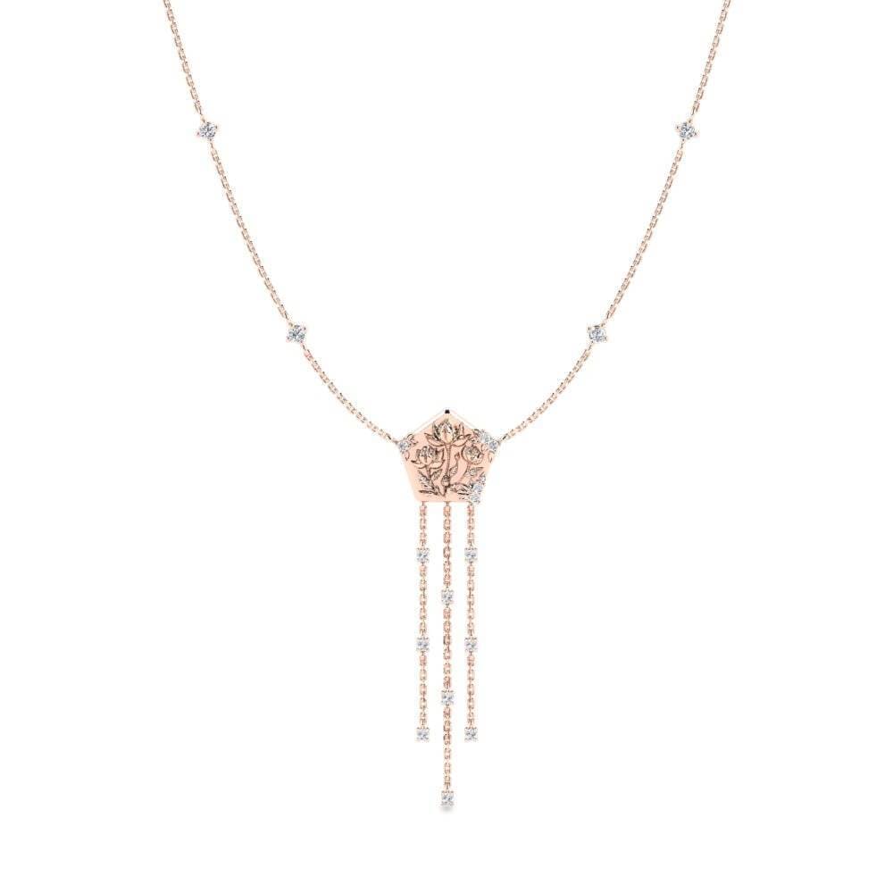 14k Oro Rosa Collar de Mujer Likevekt