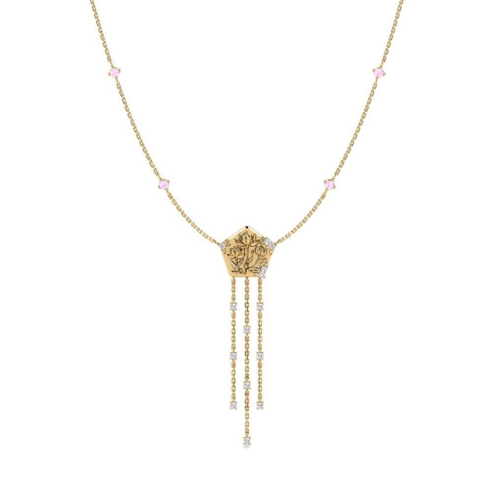 Zafiro Rosado Collar de Mujer Likevekt