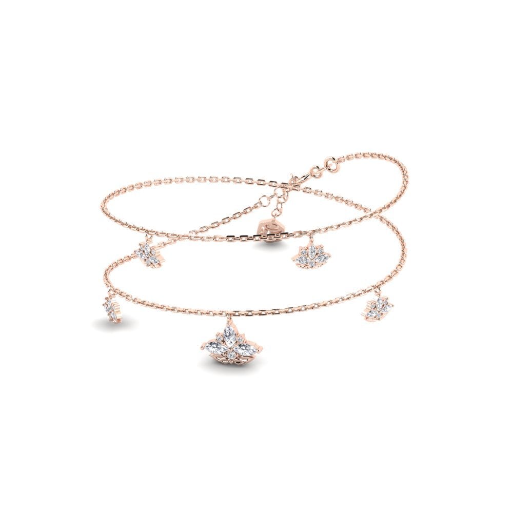 14k Oro Rosa Collar de Mujer Nemorosa