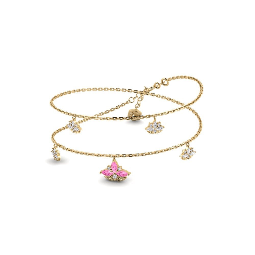 Pink Sapphire Women's Necklace Nemorosa