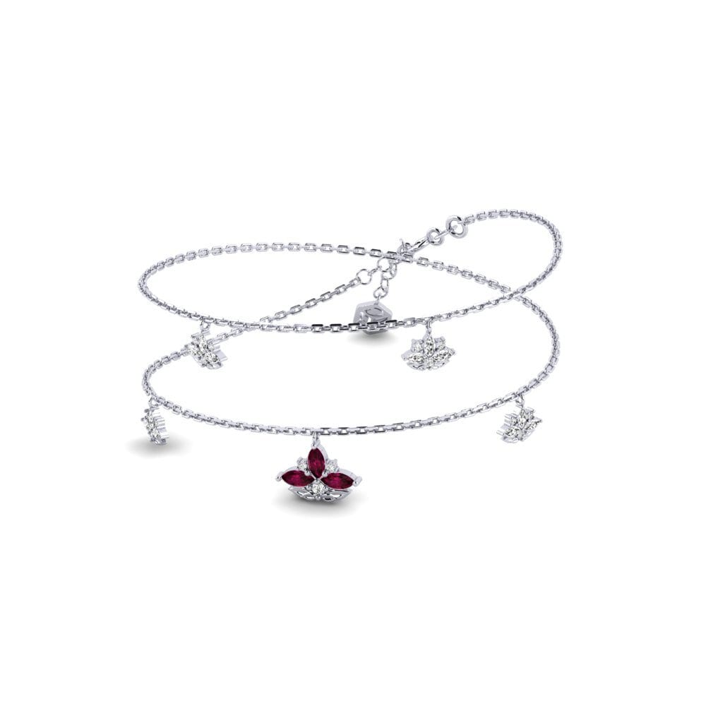Plata 925 Granate Rhodolite Collar de Mujer Nemorosa