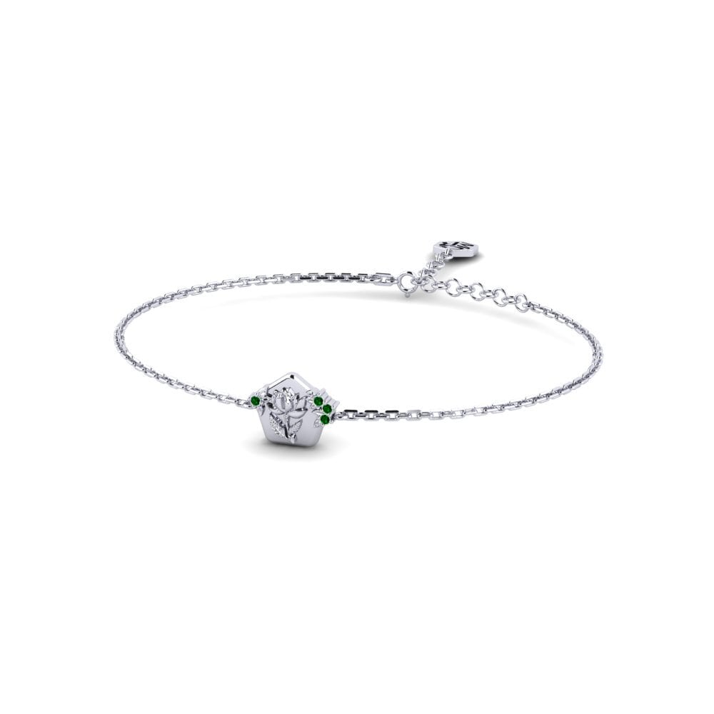 Paladio Circonita Verde Pulsera de Mujer Petrosia
