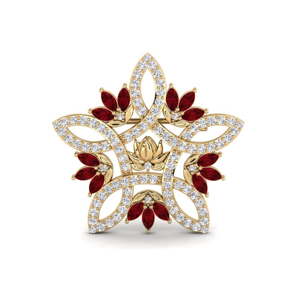 紅寶石 Women's 胸针 Skumring
