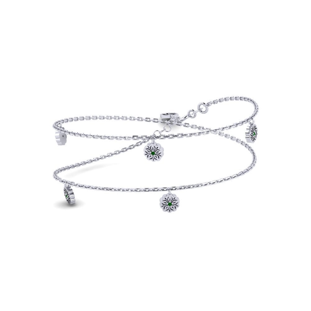 Plata 925 Circonita Verde Collar de Mujer Thuur