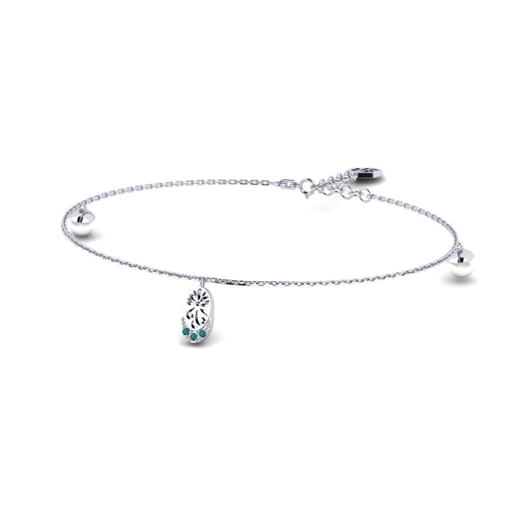 Weißgold 585 Blauer Diamant Damen armband Warnan
