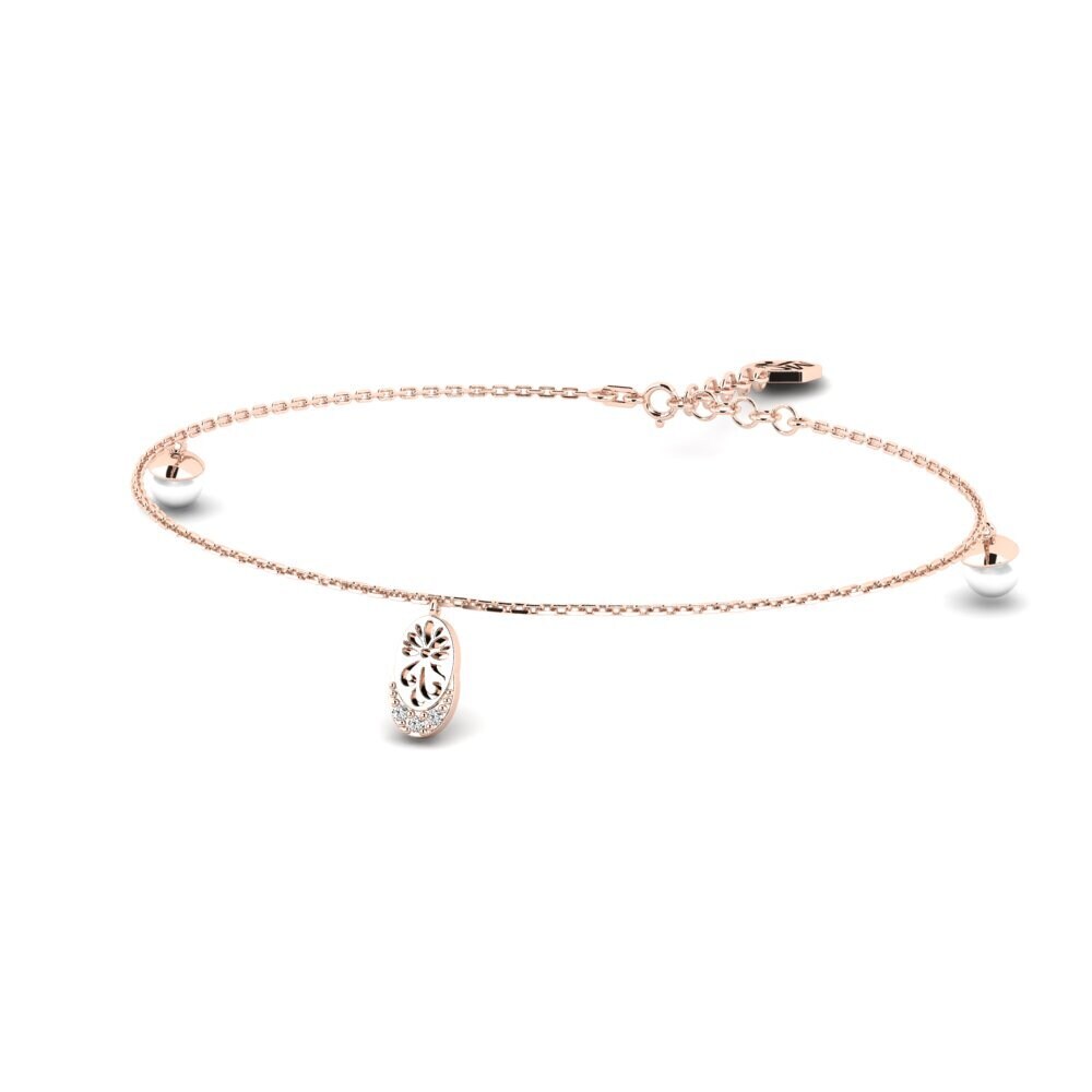 Rotgold 585 Moissanit Damen armband Warnan