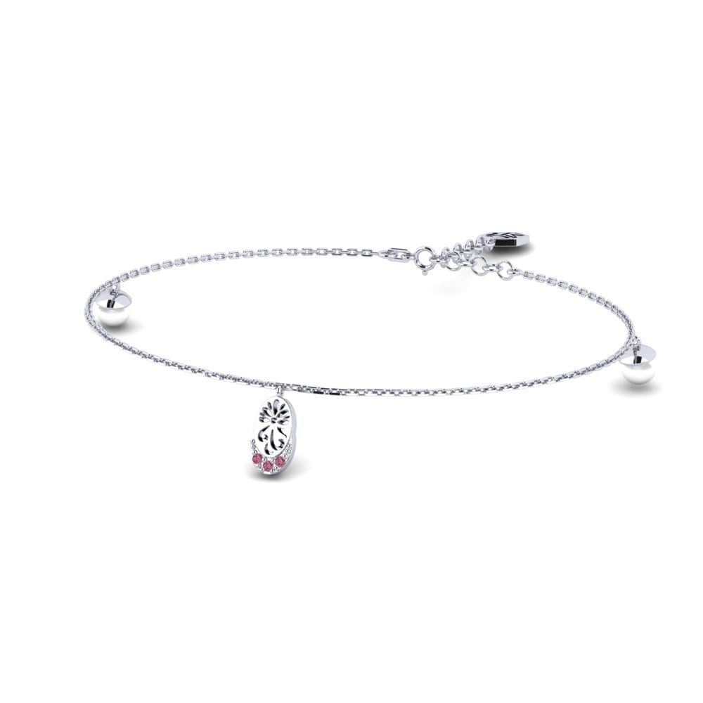 950 Platin Rhodolit-Granat Damen armband Warnan