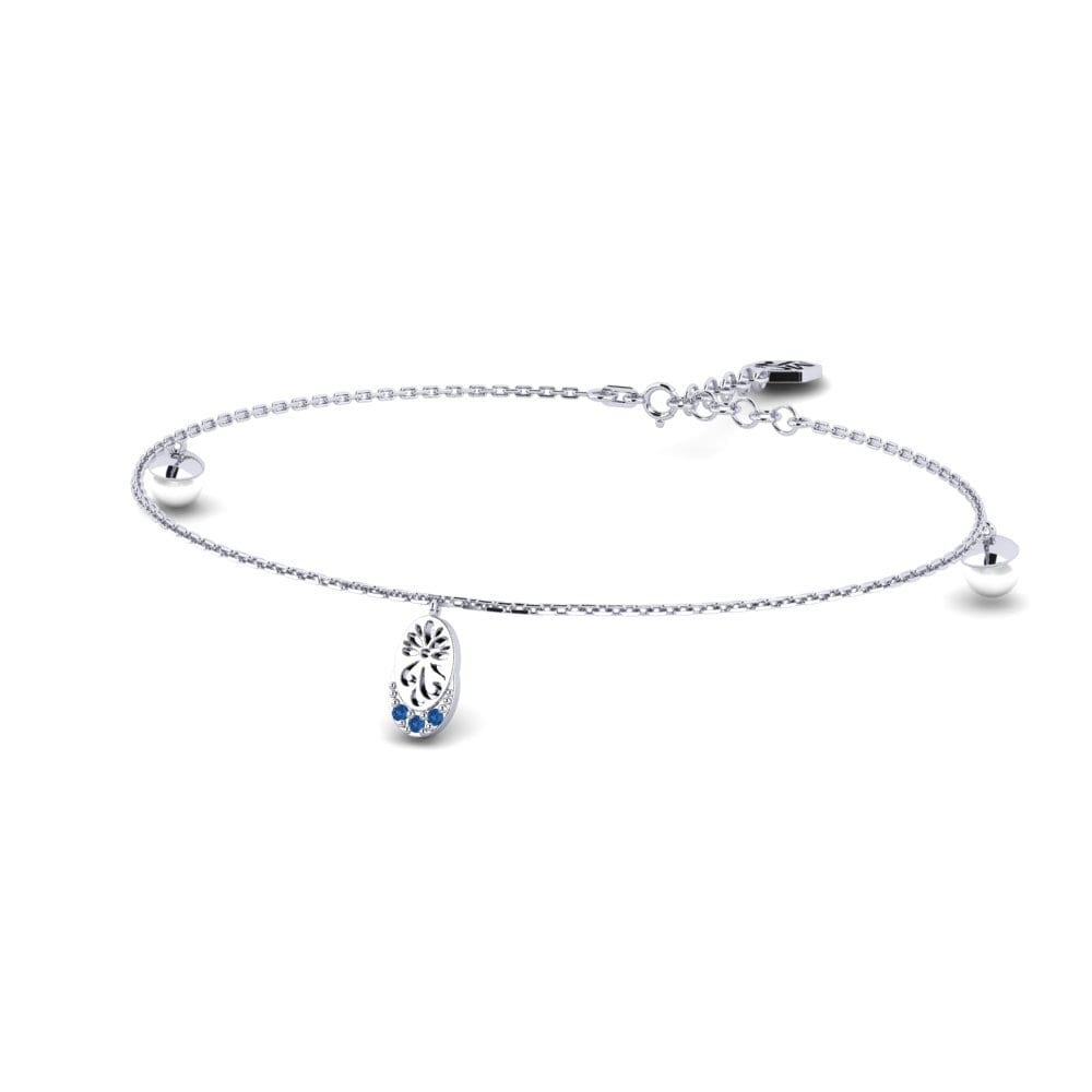 Paladio Circonita Azul Oscuro Pulsera de Mujer Warnan