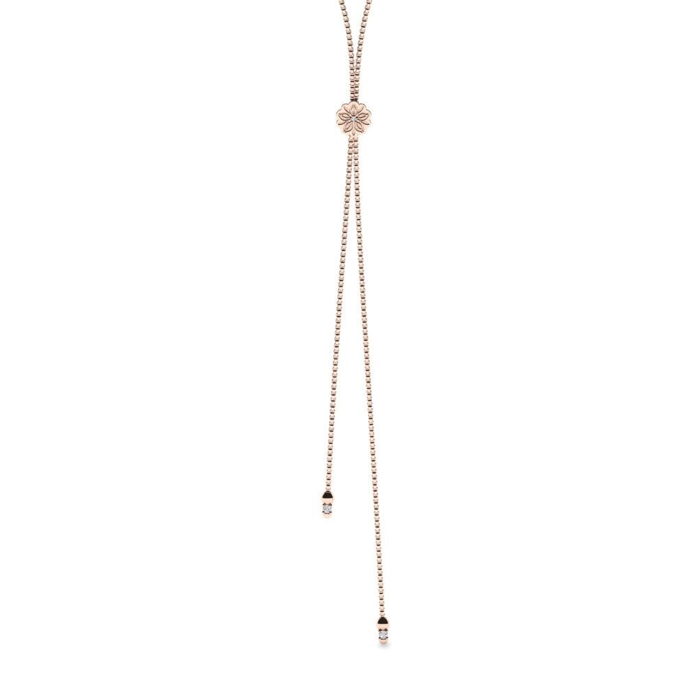 14k Oro Rosa Collar de Mujer Womre