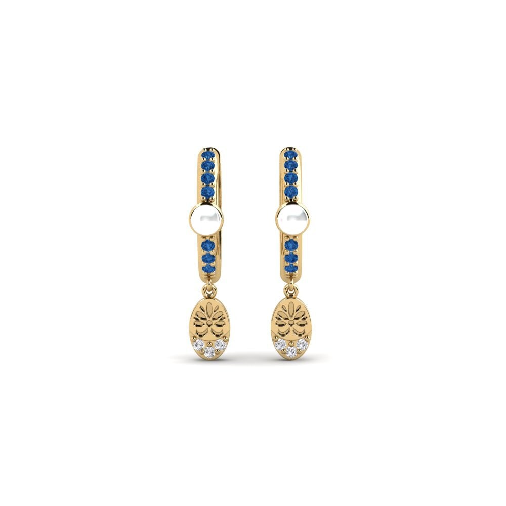 Dark Blue Zirconia Women's Earring Yvoty
