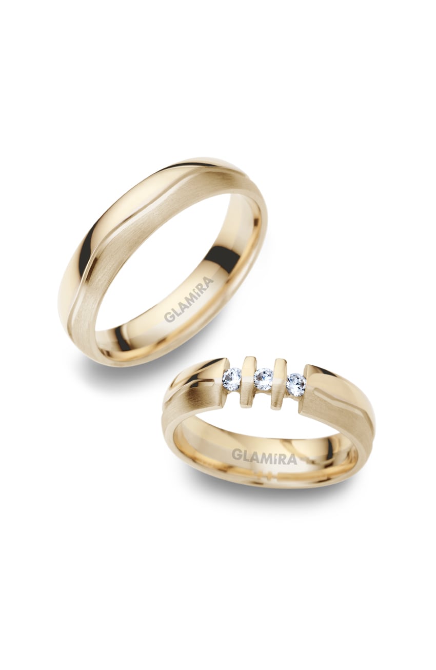 Or Jaune 18k Bague de Mariage Amazing Dimension Basic
