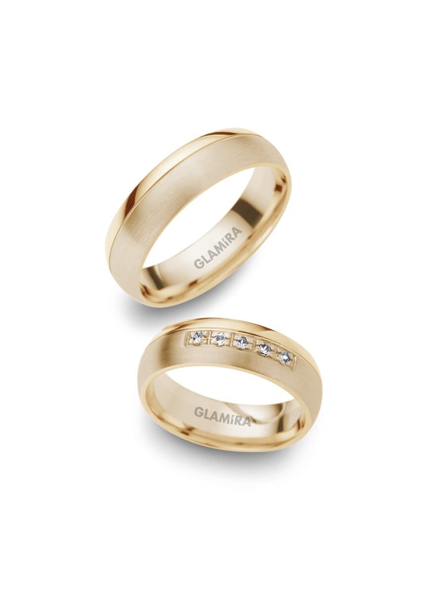 Or Jaune 18k Bague de Mariage Amazing Serenity