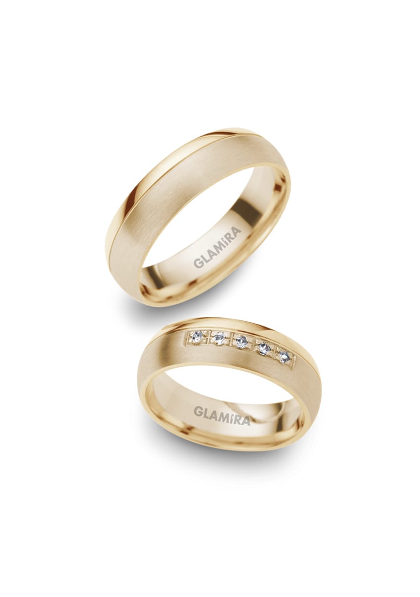 14k Yellow Gold Wedding Ring Amazing Serenity