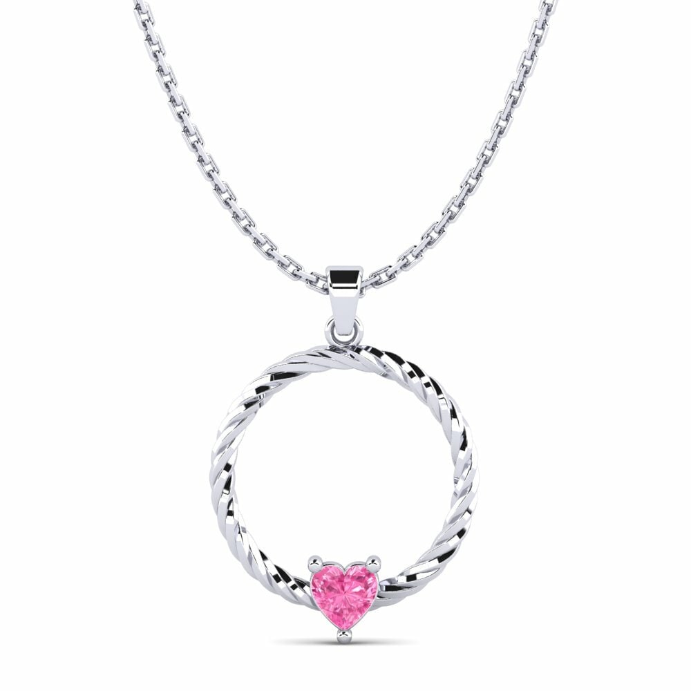 Roze Saffier Dames Hanger Piura