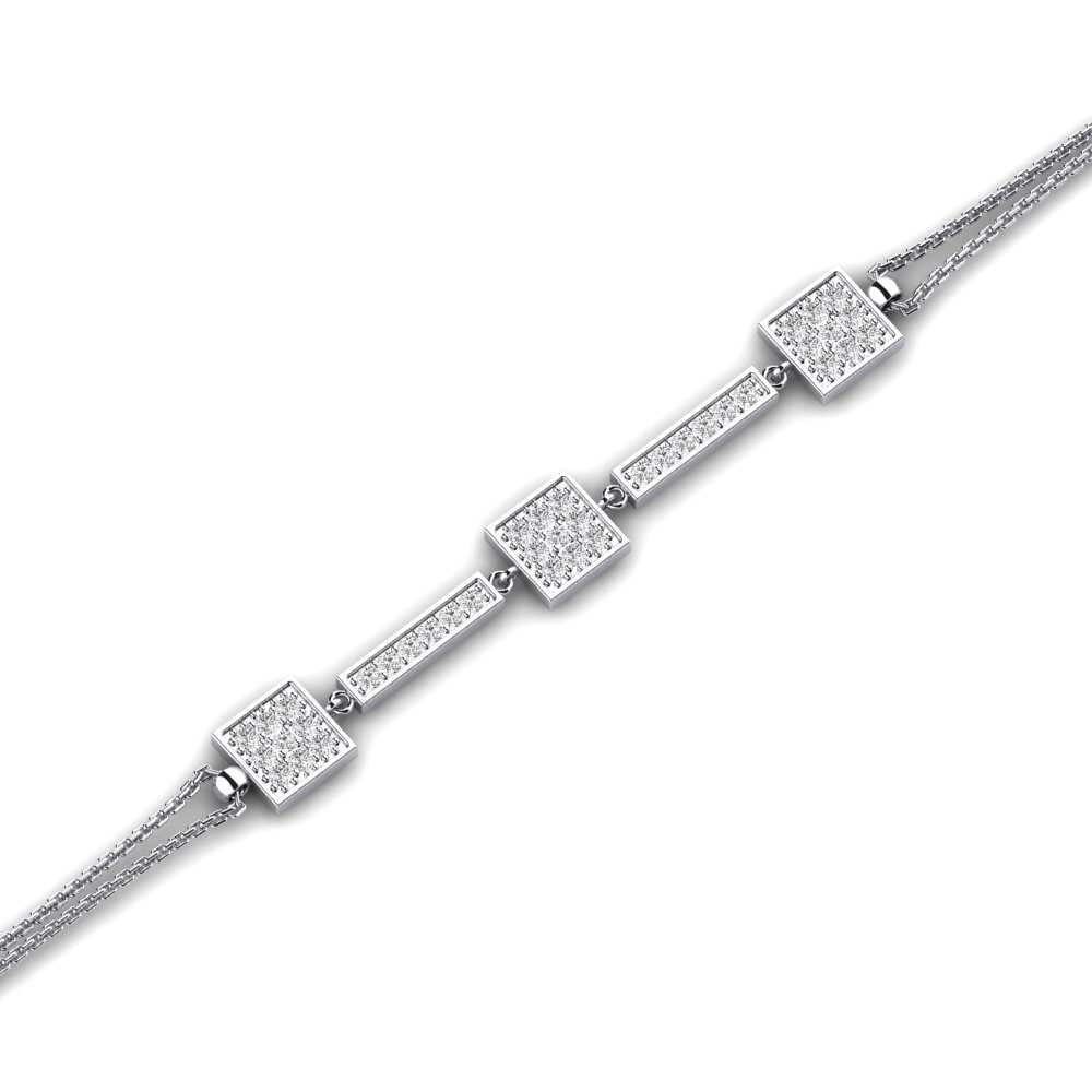 14K White Gold Diamond Bracelet Allende