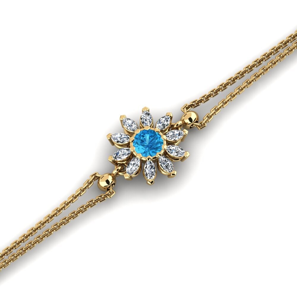 Blue Topaz Women's Bracelet Gland