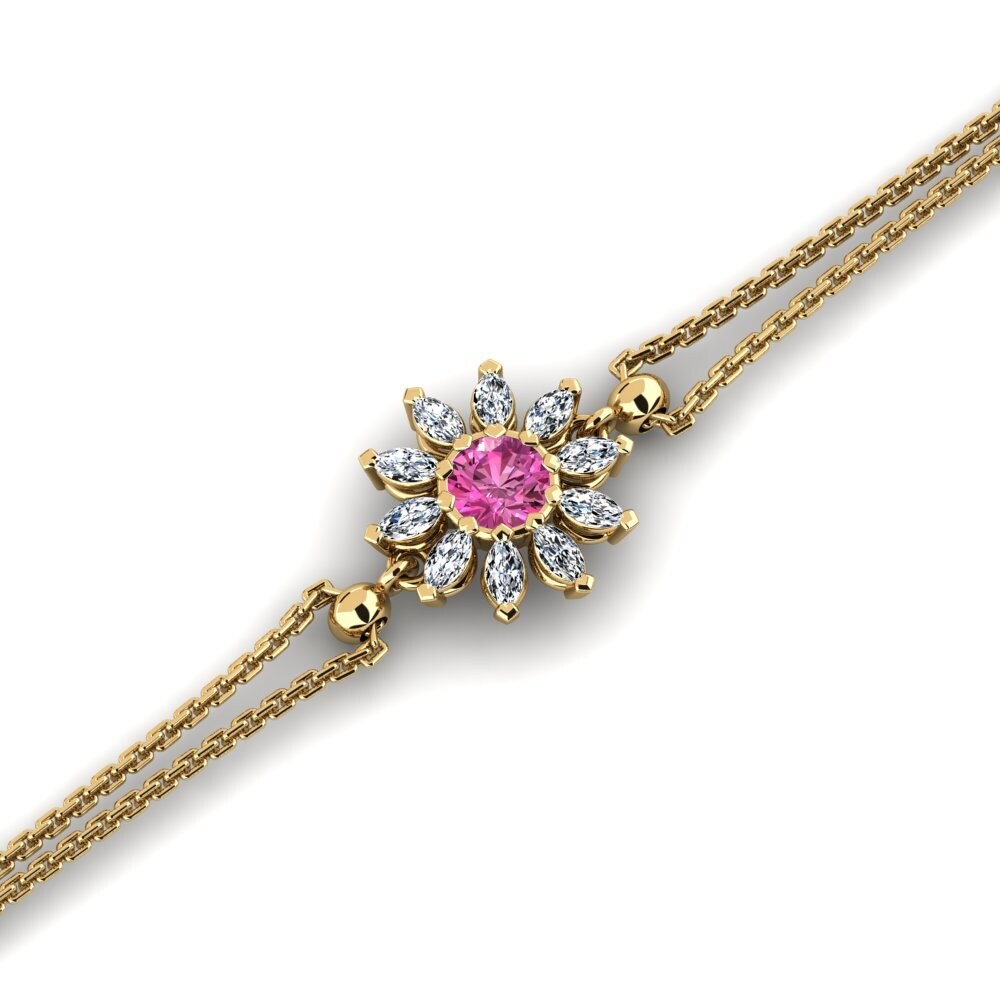 Pink Topaz Women's Bracelet Gland