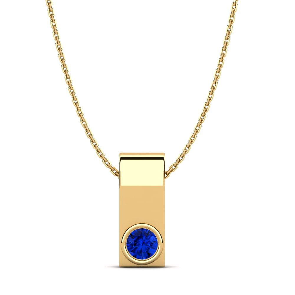 Sapphire (Lab Created) Women's Pendant Biblioteca