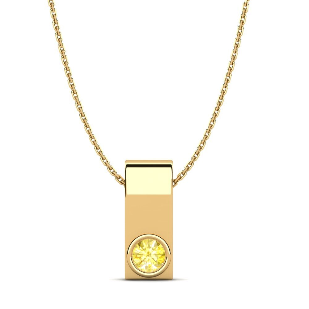 Yellow Sapphire Women's Pendant Biblioteca