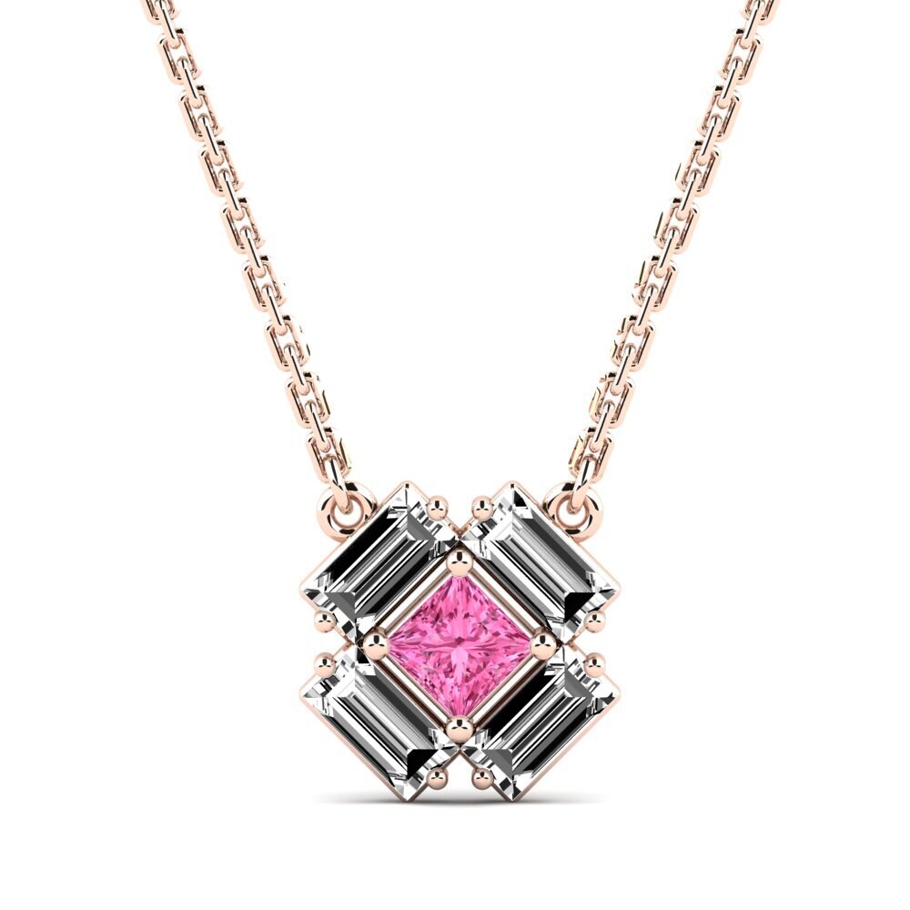 Pink Tourmaline Women's Necklace Bishan