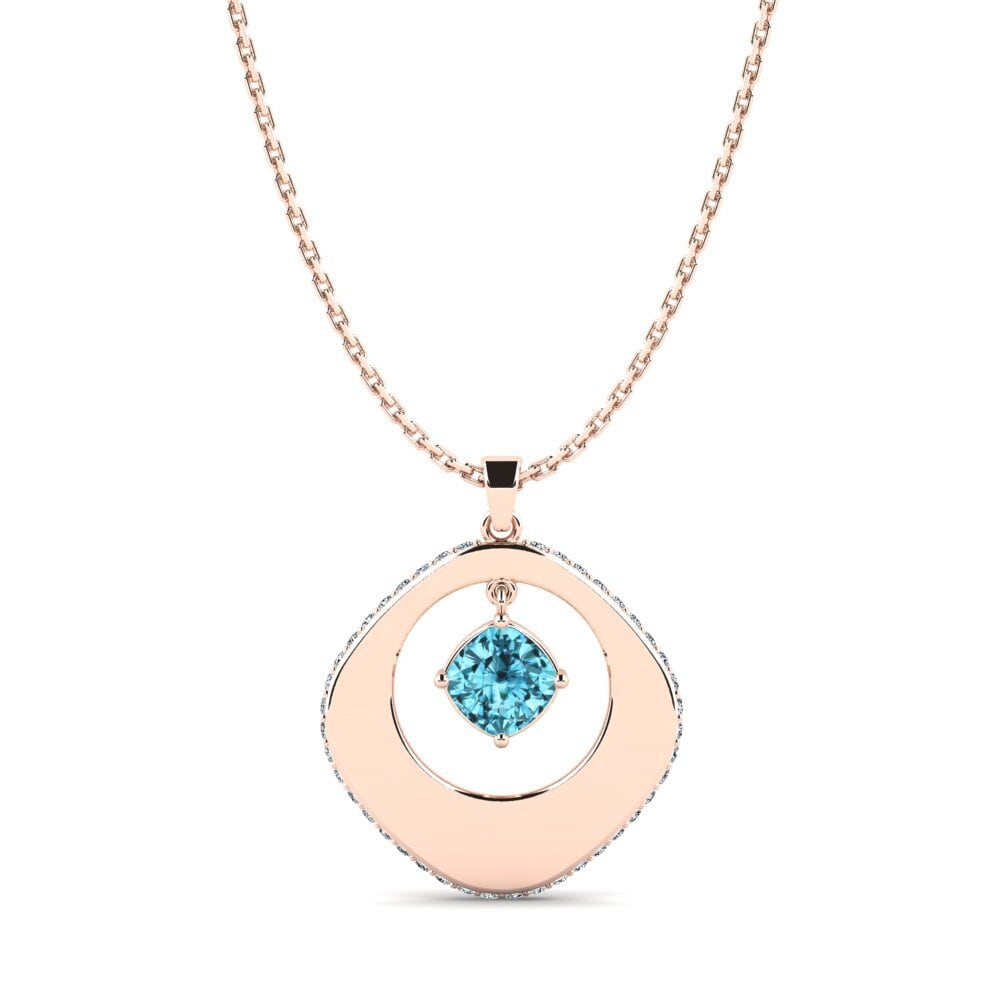 Blue Zircon Women's Pendant Boudica