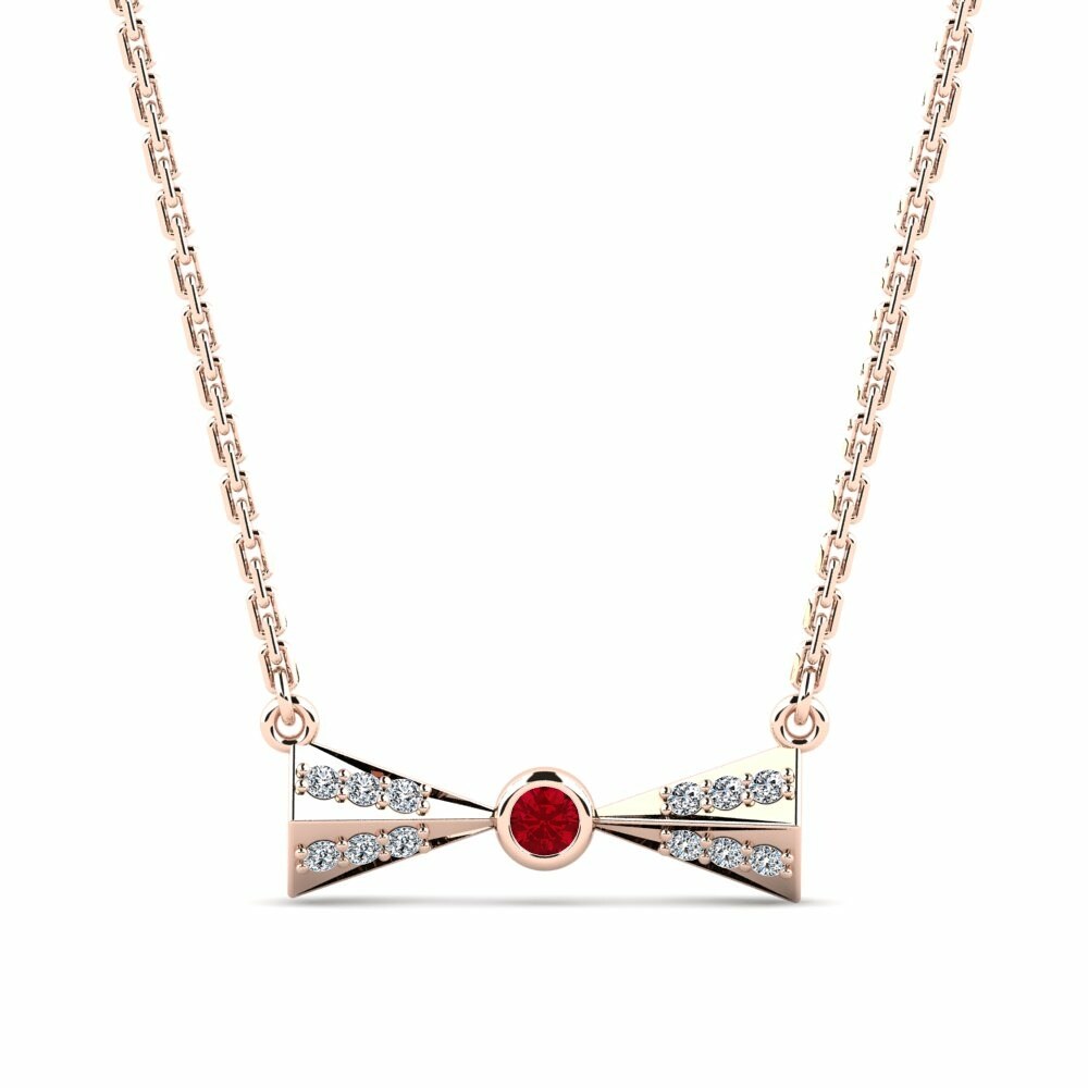 Rdeči Swarovski Ženski ogrlica Sanroza