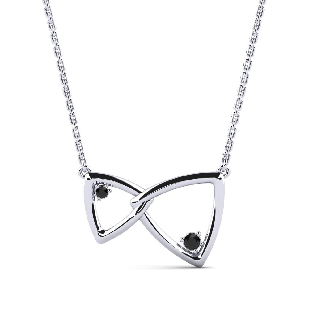Diamante Negro Collar de Mujer Schiena