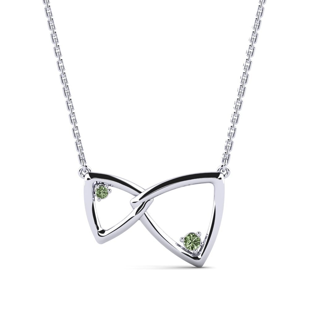 Diamante Verde Collar de Mujer Schiena