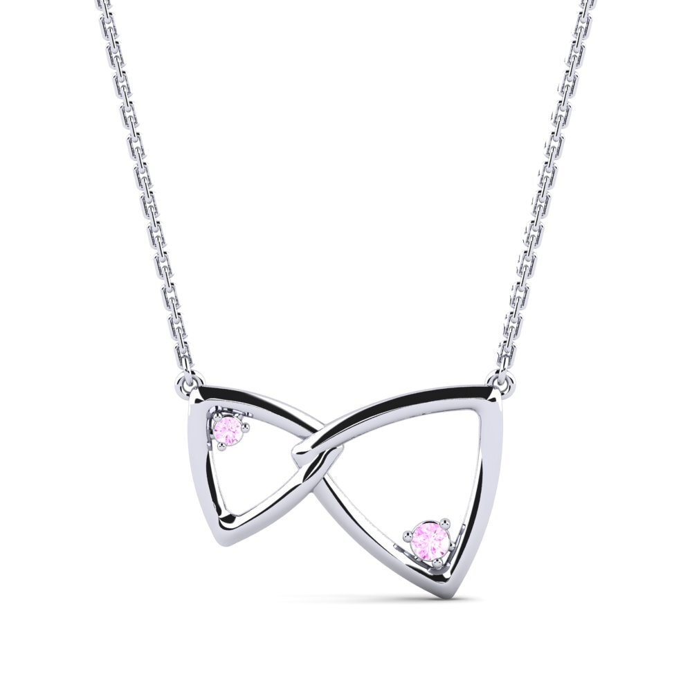 Zafiro Rosado Collar de Mujer Schiena
